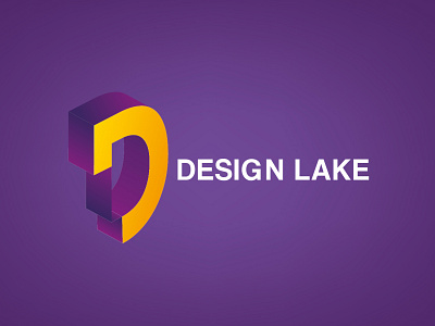 Design Lake Logo 3d logo abstract logo advertisement branding designs idenity lake logo popular purple logo trendig 2020 trending trending logo vector yellow logo