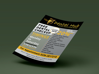 A4 The Dental Hub Flyer advertisement branding dental medical