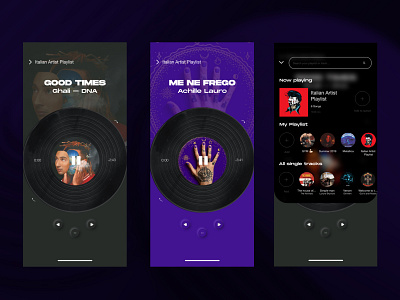 Music Player UI -- 2 concept design music player ui ux web
