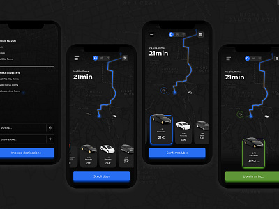 Uber App - Redesign concept - UX/UI adobexd app concept design graphic ios mobile uber ui userinterface ux