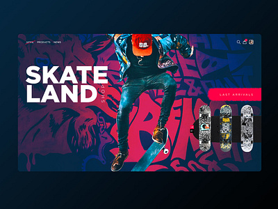 Webfolio #1 - UI - Skateland design ui web