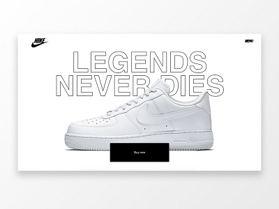 Webfolio #2 - UI - Nike Air Force design uidaily uidesign web