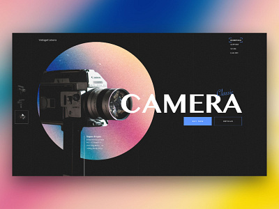 Webfolio #5 - VintageCamera camera design inspiration ui uidaily uidesign web webdesign website website concept
