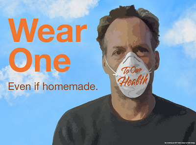 Wear One Poster health mask poster design