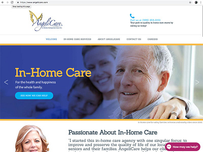 Website for Angelicare In-Home Care image editing seo website wordpress design