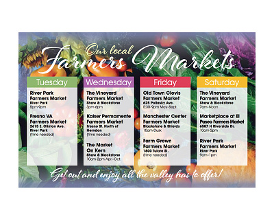 Farmers Market Postcard eddm postcard full color printing graphic design