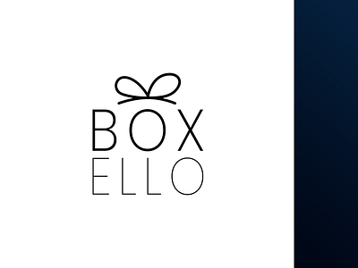 boxello logo black box box logo branding gift gradient illustration logo logodesign