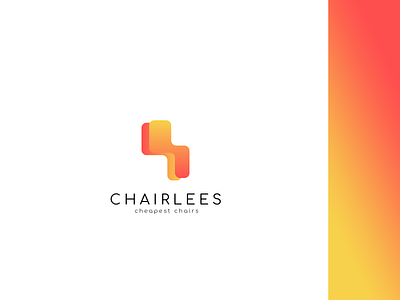 chairlees logo branding chair gradient lees logo logodesign