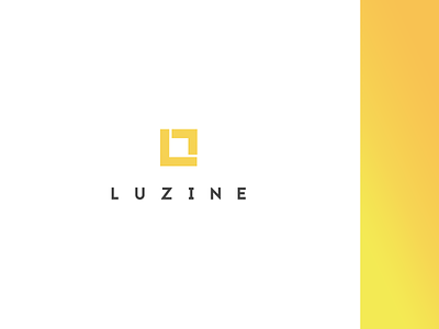 luzine logo l l logo letter lettering logo logodesign logos luzine yellow
