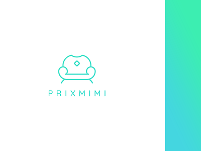 prixmimi logo branding gradient illustration logo logodesign logos sofa