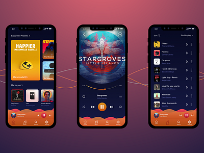 Music application app concept design music ui