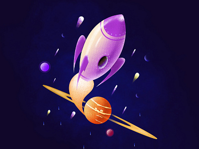Boosting Startup 🚀 concept design digital illustration digitalart illustration procreate rocket startup ui ux web website