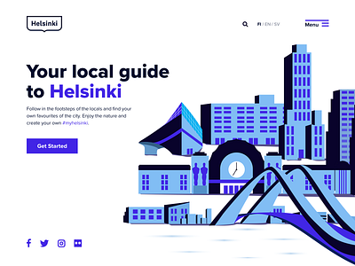 City of Helsinki app art branding concept design digital illustration digitalart illustration procreate ux web web design