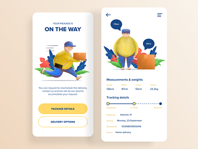 Mobile app: Chubby Delivery Service 2d app concept delivery delivery app design digital illustration digitalart illustration mobile app mobileapp procreate ui ux