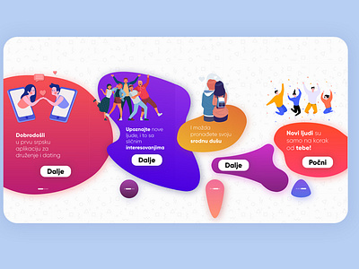 Dating and Friends App Onboarding Screens