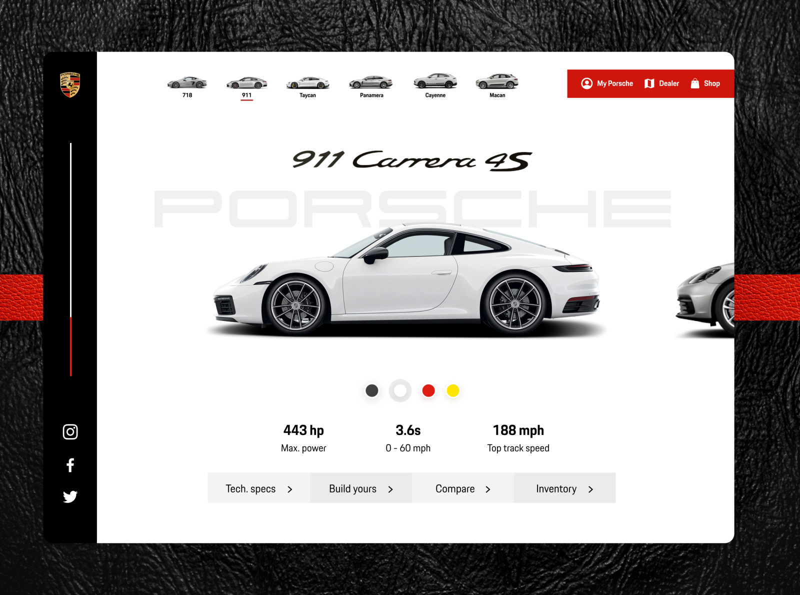 Porsche 911 Carrera Landing Page Design by Nikola Tripkovic for The ...