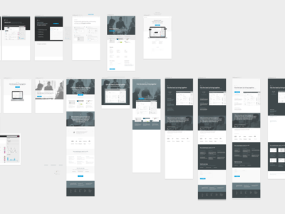 Lever marketing site iterations landing page lever marketing process sketch