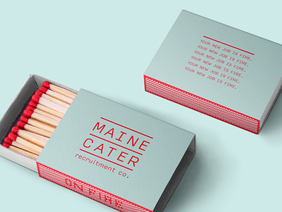 Maine Cater Recruitment branding design hand drawn illustration logo package design packagedesign vector