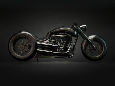 Custom motorcycle black custom motorcycle