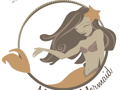 Mākaha Mermaid hawaii hi illustration jewelry logo mermaid