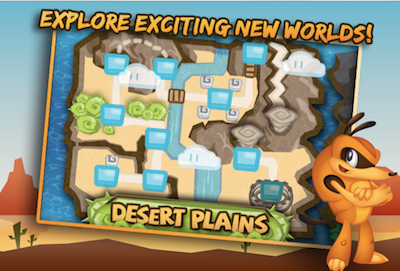 Roll the Armadillo app desert game ios iphone ipod touch itunes plains roll the armadillo world