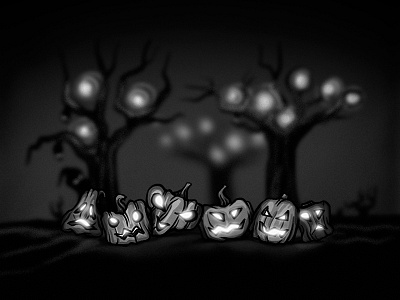 Halloween halloween illustration noir scary