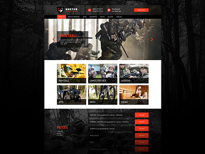 Hunter landing sport uiux web