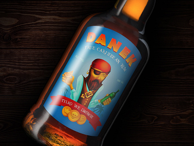Danek Rum Label branding drawing icon illustration