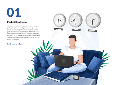 Product development section illustraion layout