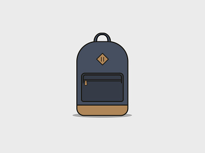 Classic Backpack backpack flat herschel hipster illustration