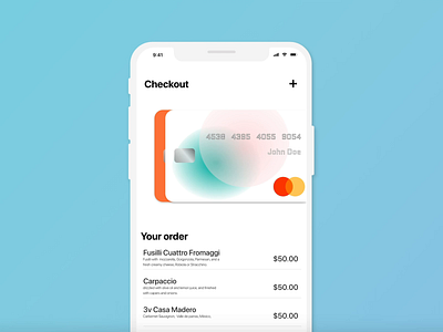 Checkout UI Concept adobe xd animation app design interaction ios motiongraphics prototype ui ux