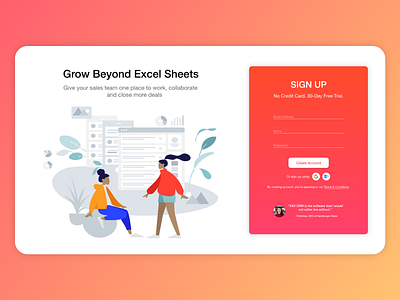 Sign Up Page - CRM Software