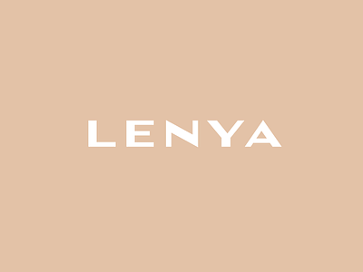 Lenya Logo branding design flat illustrator logo minimal typography vector