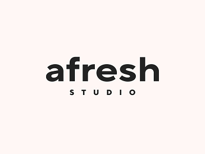 Afresh Studio Logo branding design flat illustrator logo minimal vector