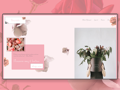 Fleuriste adobe photoshop adobexd design hello dribble hellodribbble illustration minimal ui ui design uidesign user interface design userinterface ux web website