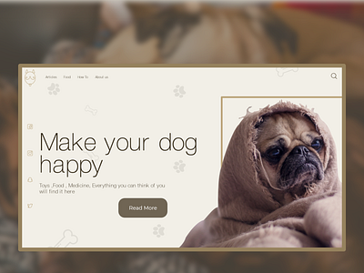 Happy Dog adobe photoshop adobexd branding clean clean ui design icon illustration interaction interface landing page logo minimal typography ui ui design uidesign ux vector website