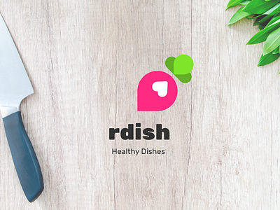 Rdish - Logo app food health logo nutrition radish rdish