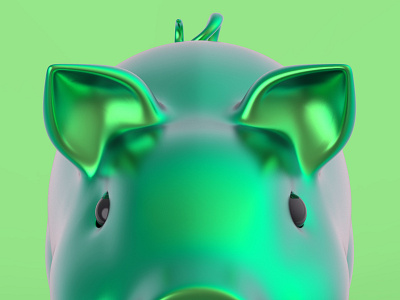 Anodized Pig 3d art 3d artist 3d illustration 3dsmax animal cartoon cartoon art cartoon character illustration keyshot pig piggybank toon