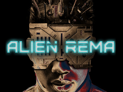 Rema Alien cover art music music artwork typography