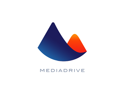 MediaDrive blue branding orange