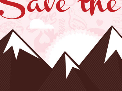 Save the Date Screenshot colorado illustration mountains save the date sun wedding