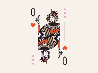 Killer Queens character colorado colorado springs hair stylist illustration illustrations playing cards queen queen of hearts royalty women