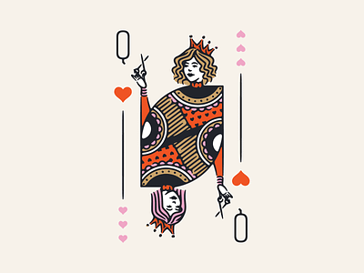 Killer Queens character colorado colorado springs hair stylist illustration illustrations playing cards queen queen of hearts royalty women
