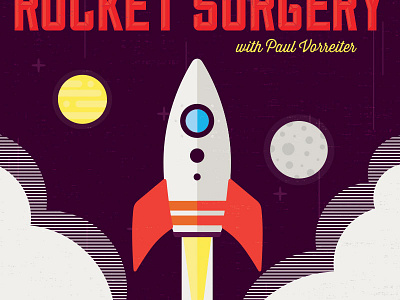 Rocket Surgery Poster aiga illustration poster rocket rocketship space surgery