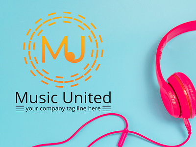 Music United logo adobe illustrator adobe photoshop branding design illustration logo