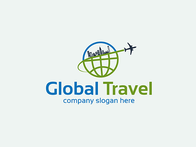 Global Travel Logo Design agency brand branding classic holiday homestay hotel identity logo media print print ready professional purple reservation ship ticket ticketing tour travel