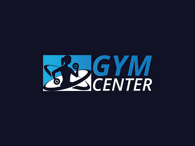 Gym Center Logo Design athlete athletic badge barbell black body body building center centered design emblem equipment exercise faysal7a fit fitness graphic gym icon illustration