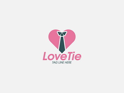 Love Tie Logo Design brand branding business charity clean design event faysal7a finder friends group knot logo love lovetie marriage minimal minimalist personal rope