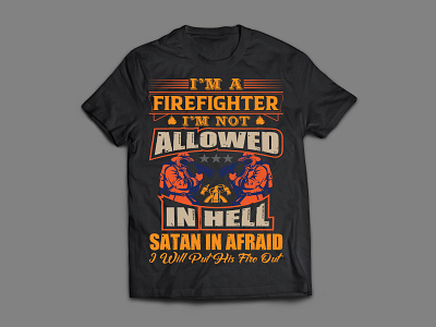 FireFight T-Shirt Design apparel artwork badge brand branding business clothing community dark event faysal7a firefighter flame for sale heroes modern print print ready professional t shirt design