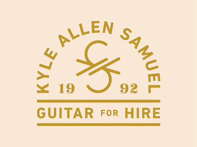 Kyle Samuel austin branding freelance guitar lettering lockup logo music texas type